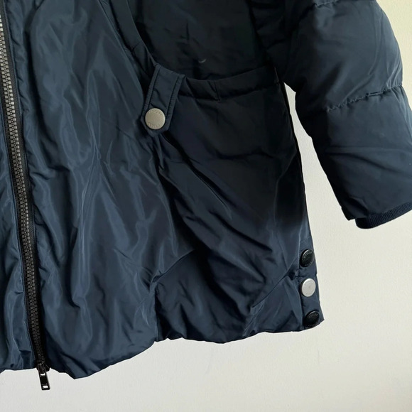 Orolay down feather insulated navy parka jacket with faux fur size 2XL - Picture 4 of 8
